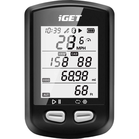 Cyklopočítač s GPS iGET C200 černý
